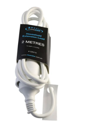 [CE210] Cleanstar - White 2metre Extension Lead