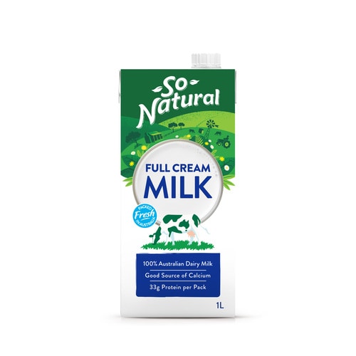 [CAF00315] So Natural UHT Full Cream Milk – 1L (ShopBag)