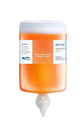 [95915] Clean Plus - Hair And Body Wash Foam 1l
