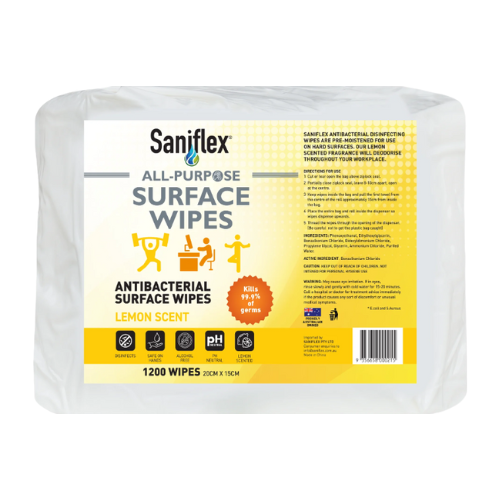 [SWB1200] Saniflex - All Purpose Antibacterial Surface Wipes 1200 Bag