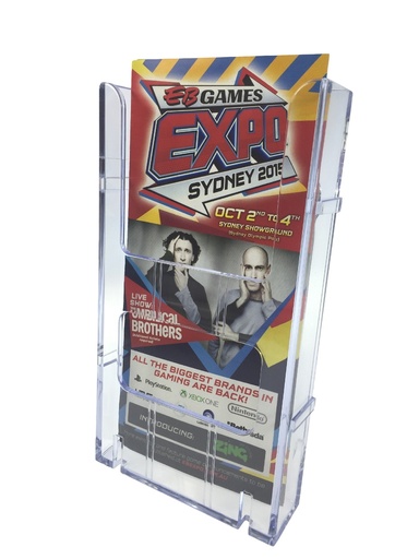 DL Wall Mount Brochure Holder Lit Loc