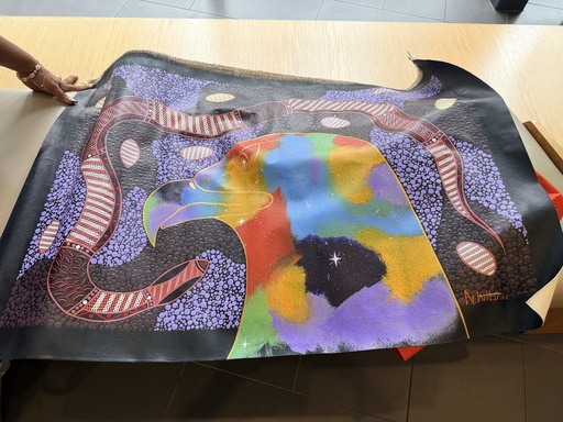 Nhuralama's Shop -Eagle and Red Belly Black”  - Created by Wadjuri and Wakka Wakka artist Nathan Kilby.