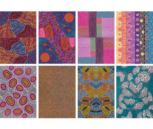[PAZ901] Title Pattern Paper A4 Contemporary Australian Indigenous — Pack of 40