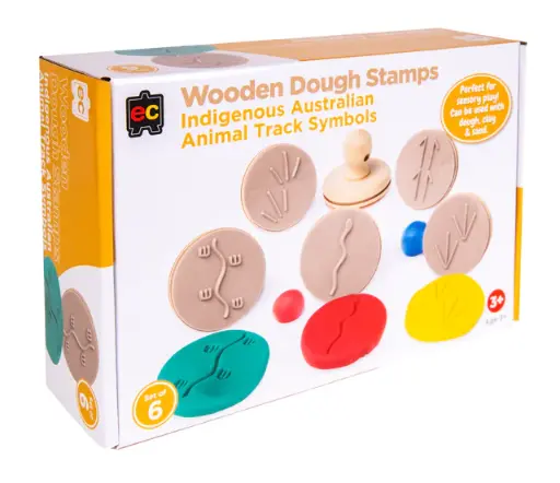 [EVEWSANT] EC Wooden Dough Stamps — Indigenous Animal Tracks