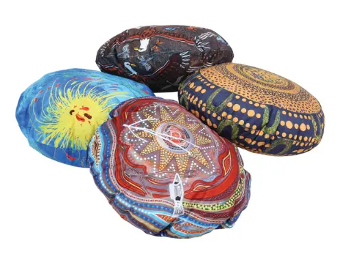 [LIJ2068] Aboriginal Round Cushions 60cm — Set of 4