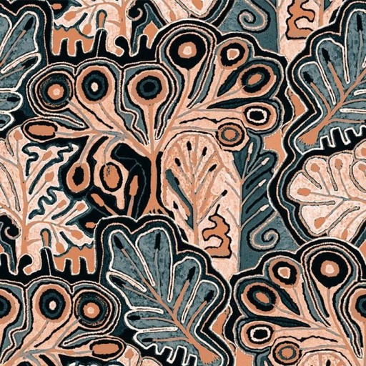 Desert Bloom Granite – Jimmy Pike Aboriginal Fabric on Zem Base