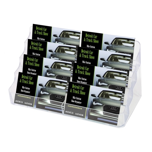 [BUS0372] Business Card Holder – 4 Tier x 2 Wide Clear