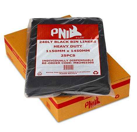 [MB240330S] 240ltr Black Heavy Duty Bin Liner