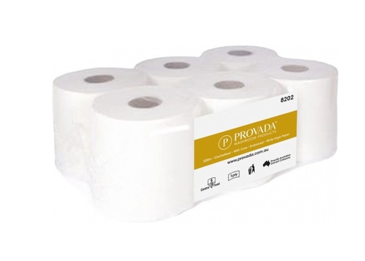 [8202] Centerfeed Towel With Core 320m Carton Of 6 Rolls Centerfeed