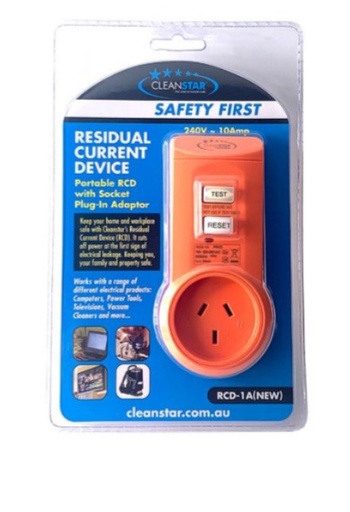 [RCD-1A(NEW)] Cleanstar-Portable Rcd With Socket Plug-In Adaptor