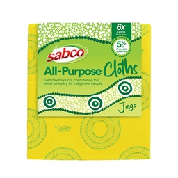 [SAB62125] SABCO JINGO ALL-PURPOSE CLOTHS 6PK