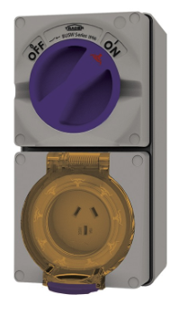 [BUC310RG] Trader Buffalo Chemical Resistant Combination Switched Socket – 10A 250V 3 Pin (Kimaka)