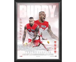 [CH_0021] LANCE FRANKLIN 1000 GOALS OFFICIAL AFL SPORTSPRINT FRAMED - 5125