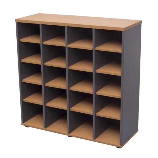 20-Hole Pigeon Hole Unit (Beech/Ironstone)