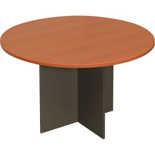 Rapidline Round Meeting Table – 1200mm (Cherry/Ironstone)