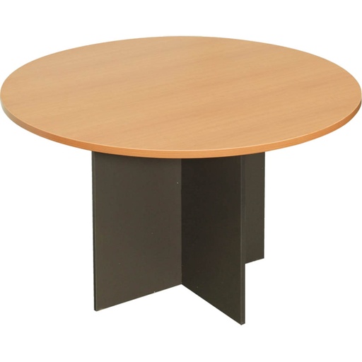 Rapidline Round Meeting Table – 900mm (Beech/Ironstone)