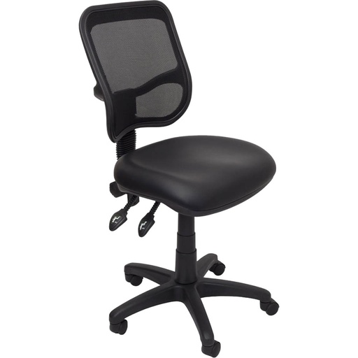 Rapidline EM300 Operator Chair – Medium Mesh Back  (PU Black)