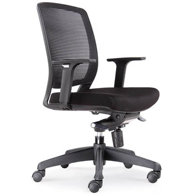 RAPIDLINE Hartley Task Chair – Adjustable Arms (Black)