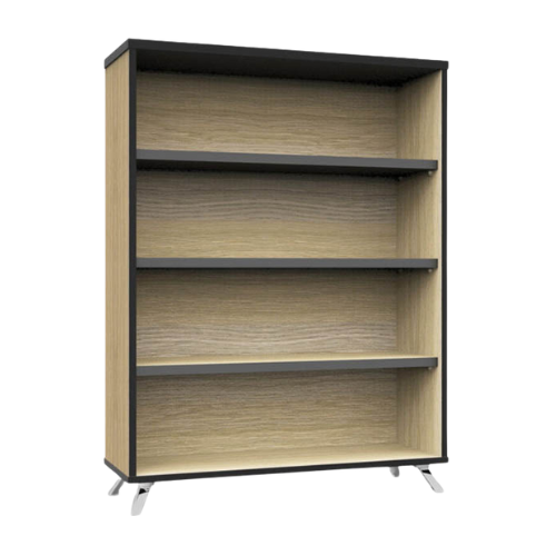RAPID INFINITY Deluxe Bookcase (Natural Oak & Black Edging)