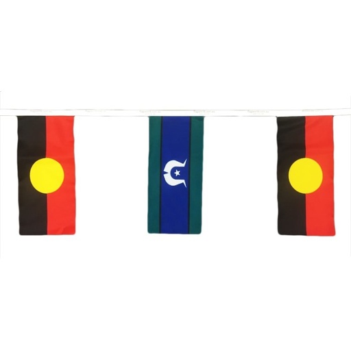 Australian & Aboriginal Flag Bunting (10m Plastic)