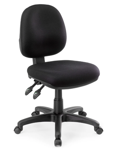 [DLTMM] Delta - Manual Mid Back, Ergonomic Office Chair, 3-Lever Control (Black Fabric)
