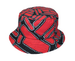 [CH_0187] HAT ABORIGINAL DESIGN - DJA ABU (CAMPING GROUND) DESIGN - JEDESS HUDSON