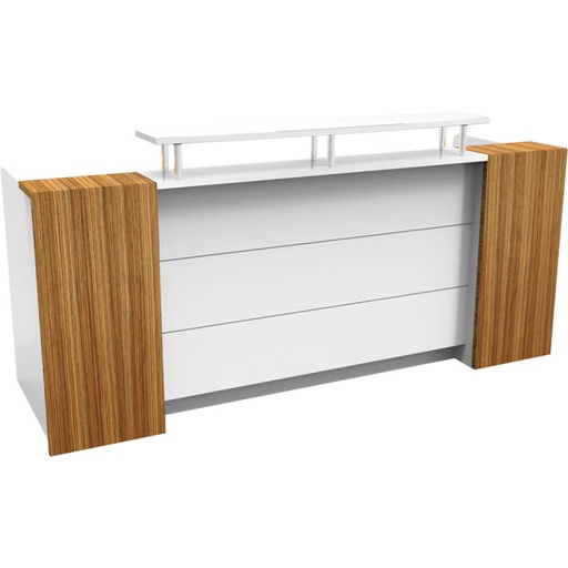 Rapidline Marquee Reception Counter (Gloss White & Zebra)