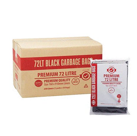[AP72LT] 72l-78l Bin Liners Black All Purpose