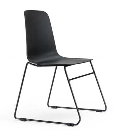 Layla Sled Shell Chair (Black)