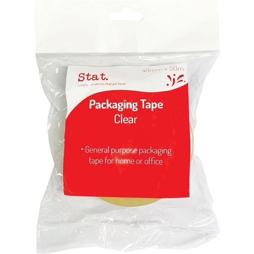 [26403] Stat Clear Packaging Tape — 48 mm × 50 m, General-Purpose High-Tack Roll