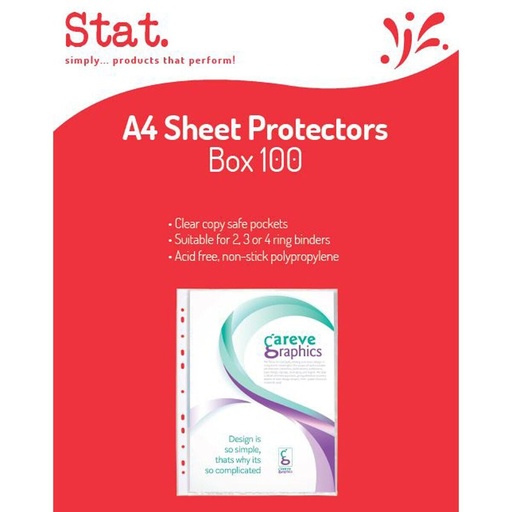 [43050] Stat Clear A4 Sheet Protectors – Pack of 100
