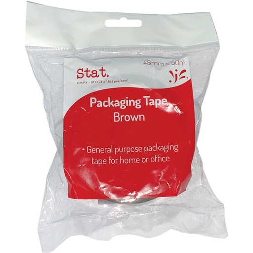 [26406] Stat Brown Packaging Tape — 48 mm x 50 m, High-Tack Acrylic Roll