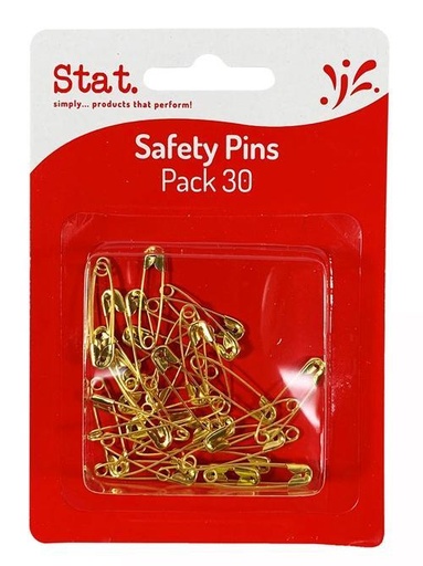[GN45150] Stat Safety Pins – Gold Finish (Pack of 30)